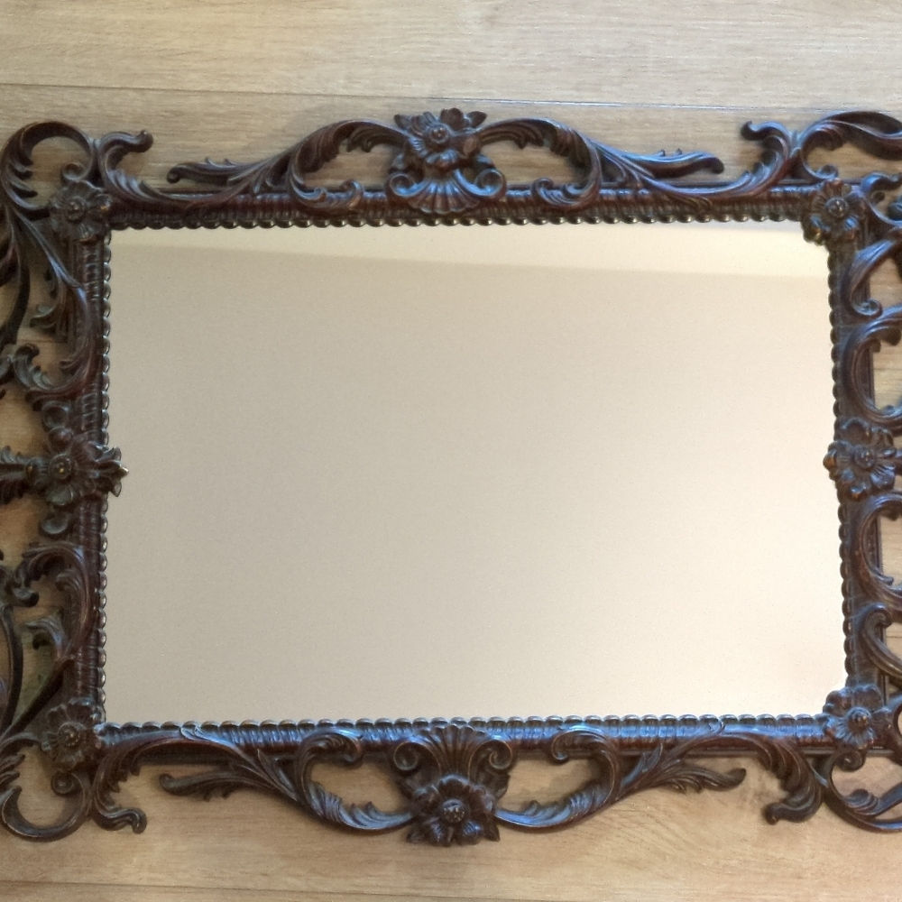 Vintage ornate regal frame wall mirror turner accessories, entryway